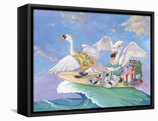 Swans a Swimming-Scott Westmoreland-Framed Stretched Canvas