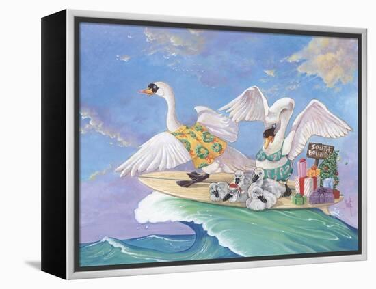 Swans a Swimming-Scott Westmoreland-Framed Stretched Canvas