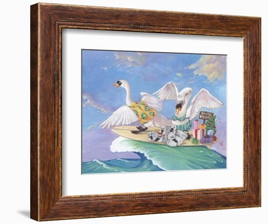 Swans a Swimming-Scott Westmoreland-Framed Art Print