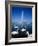 Swans Below the Jet D'Eau (Water Jet), Geneva, Lake Geneva (Lac Leman), Switzerland, Europe-Stuart Black-Framed Photographic Print