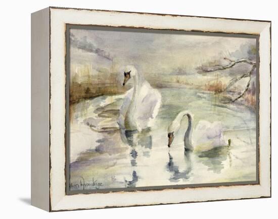 Swans in Winter-Karen Armitage-Framed Premier Image Canvas