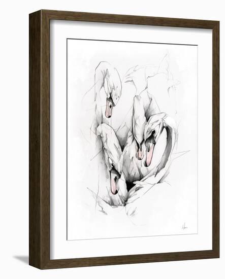 Swans-Alexis Marcou-Framed Art Print