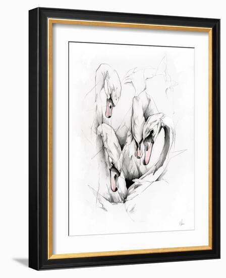 Swans-Alexis Marcou-Framed Art Print