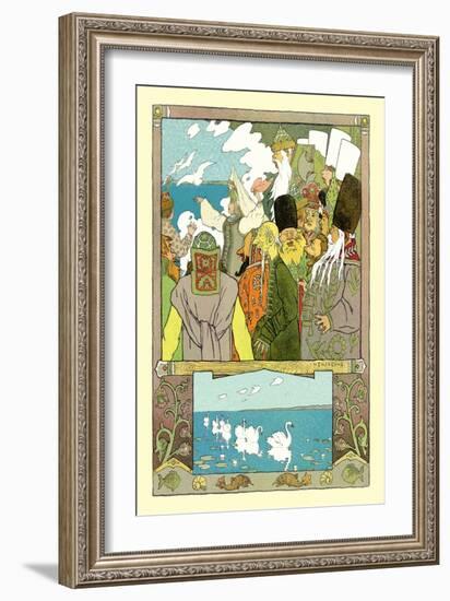 Swans-Ivan Bilibin-Framed Art Print