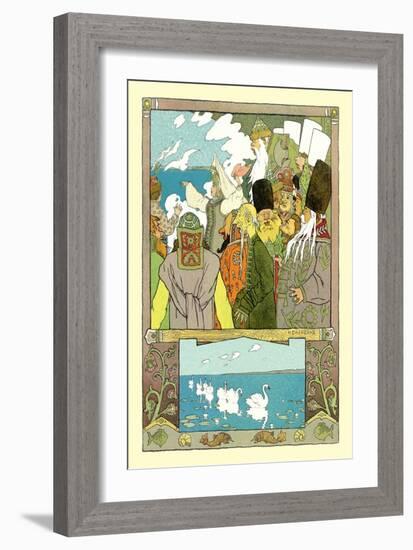 Swans-Ivan Bilibin-Framed Art Print