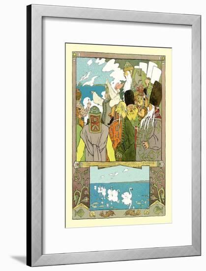 Swans-Ivan Bilibin-Framed Art Print