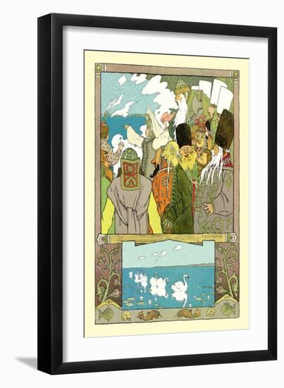 Swans-Ivan Bilibin-Framed Art Print