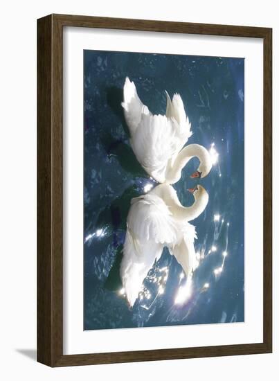 Swans-null-Framed Art Print