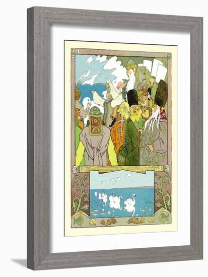 Swans-Ivan Bilibin-Framed Art Print