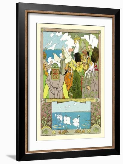 Swans-Ivan Bilibin-Framed Art Print