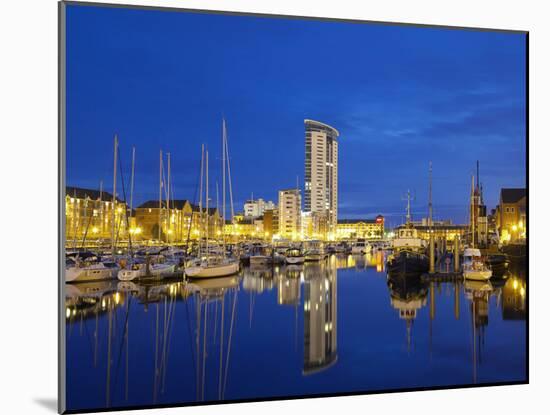 Swansea Marina, Swansea, West Glamorgan, South Wales, Wales, United Kingdom, Europe-Billy Stock-Mounted Photographic Print