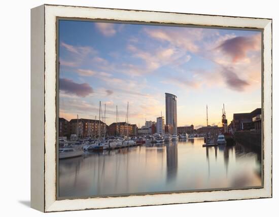 Swansea Marina, West Glamorgan, South Wales, Wales, United Kingdom, Europe-Billy Stock-Framed Premier Image Canvas