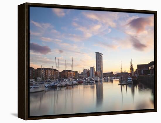 Swansea Marina, West Glamorgan, South Wales, Wales, United Kingdom, Europe-Billy Stock-Framed Premier Image Canvas