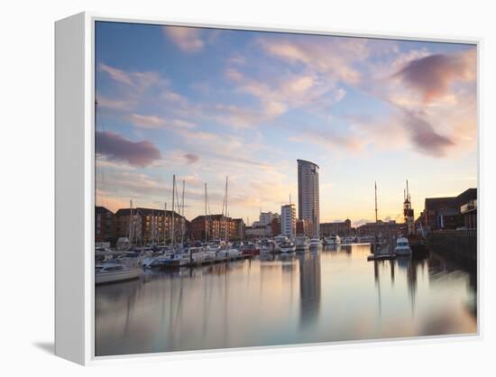 Swansea Marina, West Glamorgan, South Wales, Wales, United Kingdom, Europe-Billy Stock-Framed Premier Image Canvas