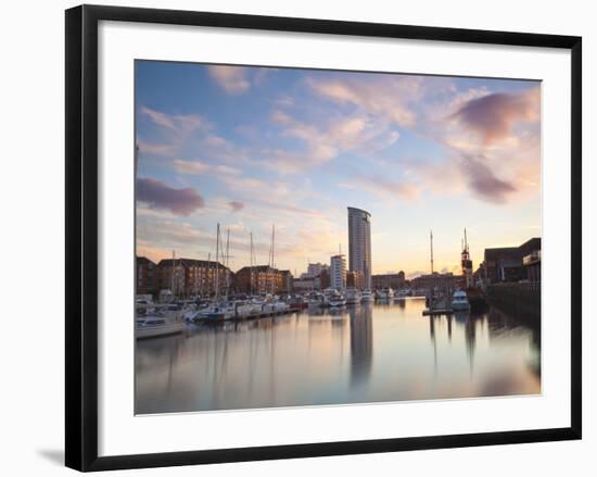 Swansea Marina, West Glamorgan, South Wales, Wales, United Kingdom, Europe-Billy Stock-Framed Photographic Print