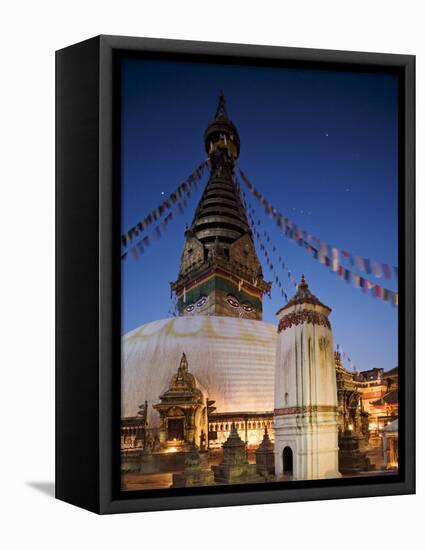 Swayambhunath Buddhist Stupa on a Hill Overlooking Kathmandu, Unesco World Heritage Site, Nepal-Don Smith-Framed Premier Image Canvas