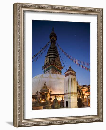 Swayambhunath Buddhist Stupa on a Hill Overlooking Kathmandu, Unesco World Heritage Site, Nepal-Don Smith-Framed Photographic Print