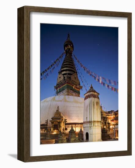 Swayambhunath Buddhist Stupa on a Hill Overlooking Kathmandu, Unesco World Heritage Site, Nepal-Don Smith-Framed Photographic Print