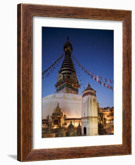 Swayambhunath Buddhist Stupa on a Hill Overlooking Kathmandu, Unesco World Heritage Site, Nepal-Don Smith-Framed Photographic Print