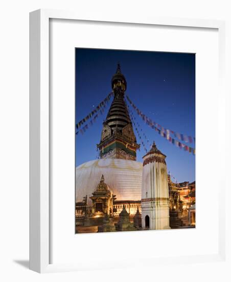 Swayambhunath Buddhist Stupa on a Hill Overlooking Kathmandu, Unesco World Heritage Site, Nepal-Don Smith-Framed Photographic Print