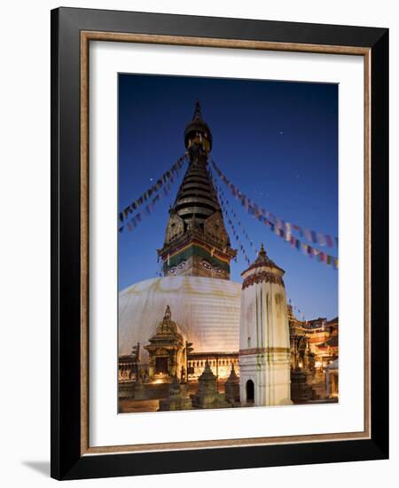 Swayambhunath Buddhist Stupa on a Hill Overlooking Kathmandu, Unesco World Heritage Site, Nepal-Don Smith-Framed Photographic Print