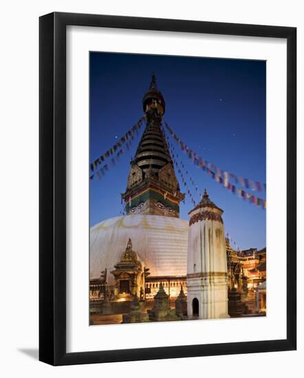Swayambhunath Buddhist Stupa on a Hill Overlooking Kathmandu, Unesco World Heritage Site, Nepal-Don Smith-Framed Photographic Print