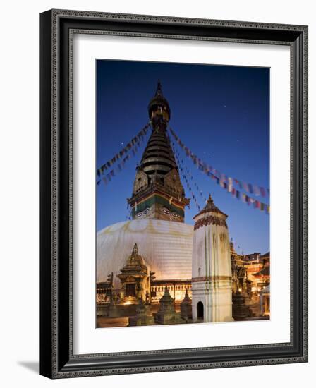 Swayambhunath Buddhist Stupa on a Hill Overlooking Kathmandu, Unesco World Heritage Site, Nepal-Don Smith-Framed Photographic Print