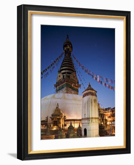 Swayambhunath Buddhist Stupa on a Hill Overlooking Kathmandu, Unesco World Heritage Site, Nepal-Don Smith-Framed Photographic Print