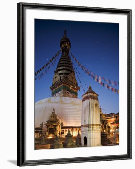 Swayambhunath Buddhist Stupa on a Hill Overlooking Kathmandu, Unesco World Heritage Site, Nepal-Don Smith-Framed Photographic Print