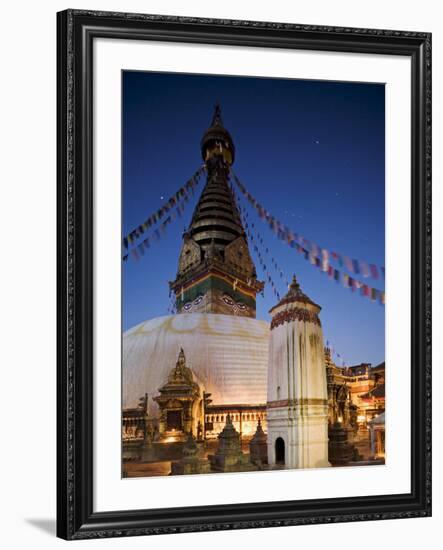 Swayambhunath Buddhist Stupa on a Hill Overlooking Kathmandu, Unesco World Heritage Site, Nepal-Don Smith-Framed Photographic Print