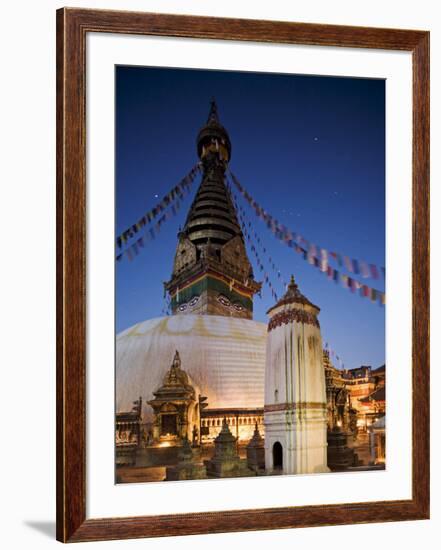 Swayambhunath Buddhist Stupa on a Hill Overlooking Kathmandu, Unesco World Heritage Site, Nepal-Don Smith-Framed Photographic Print