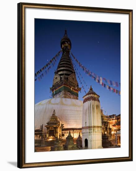 Swayambhunath Buddhist Stupa on a Hill Overlooking Kathmandu, Unesco World Heritage Site, Nepal-Don Smith-Framed Photographic Print