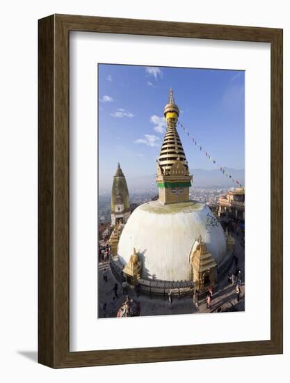 Swayambhunath Buddhist Stupa or Monkey Temple, Kathmandu, Nepal-Peter Adams-Framed Photographic Print
