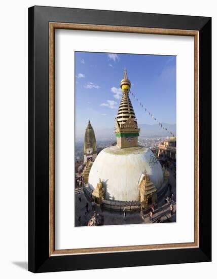 Swayambhunath Buddhist Stupa or Monkey Temple, Kathmandu, Nepal-Peter Adams-Framed Photographic Print