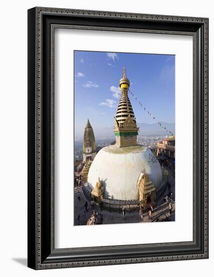 Swayambhunath Buddhist Stupa or Monkey Temple, Kathmandu, Nepal-Peter Adams-Framed Photographic Print