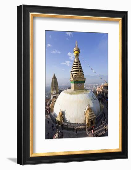 Swayambhunath Buddhist Stupa or Monkey Temple, Kathmandu, Nepal-Peter Adams-Framed Photographic Print