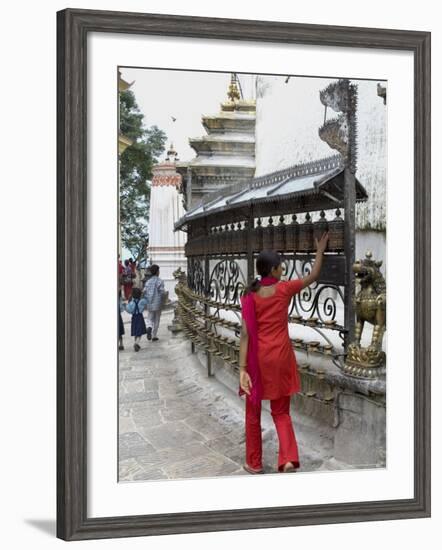 Swayambhunath (Monkey Temple), Kathmandu, Nepal-Ethel Davies-Framed Photographic Print