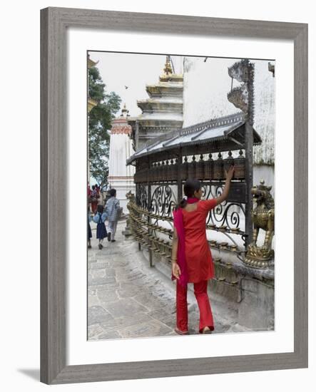 Swayambhunath (Monkey Temple), Kathmandu, Nepal-Ethel Davies-Framed Photographic Print