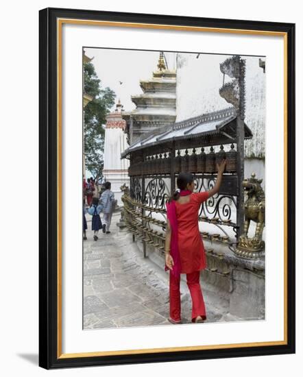 Swayambhunath (Monkey Temple), Kathmandu, Nepal-Ethel Davies-Framed Photographic Print