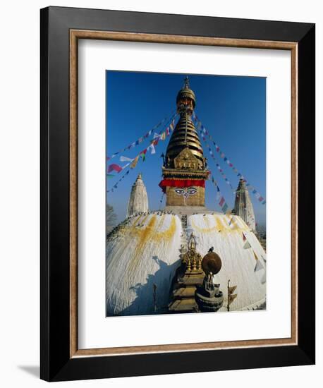 Swayambhunath Stupa (Monkey Temple), Kathmandu, Nepal, Asia-Gavin Hellier-Framed Photographic Print