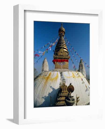 Swayambhunath Stupa (Monkey Temple), Kathmandu, Nepal, Asia-Gavin Hellier-Framed Photographic Print