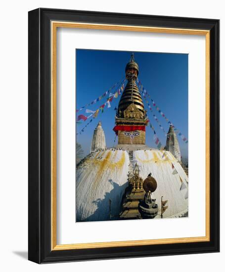 Swayambhunath Stupa (Monkey Temple), Kathmandu, Nepal, Asia-Gavin Hellier-Framed Photographic Print