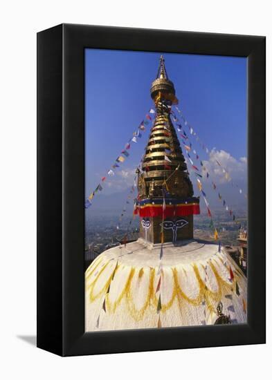 Swayambhunath Temple, Kathmandu, Nepal-Alison Wright-Framed Premier Image Canvas