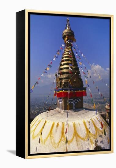 Swayambhunath Temple, Kathmandu, Nepal-Alison Wright-Framed Premier Image Canvas