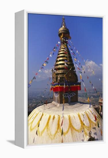 Swayambhunath Temple, Kathmandu, Nepal-Alison Wright-Framed Premier Image Canvas