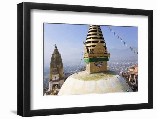 Swayambunath Stupa or Monkey Temple, Kathmandu, Nepal-Peter Adams-Framed Photographic Print