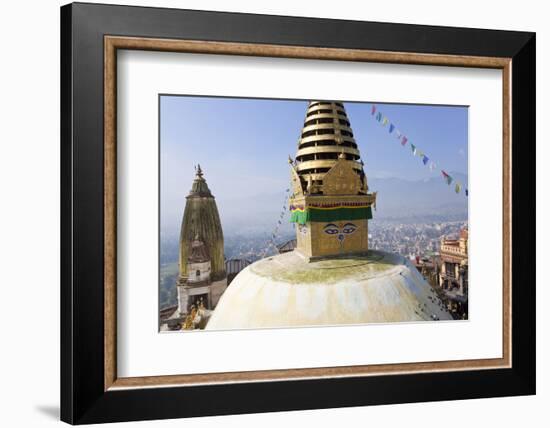 Swayambunath Stupa or Monkey Temple, Kathmandu, Nepal-Peter Adams-Framed Photographic Print