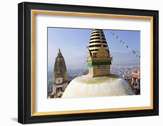 Swayambunath Stupa or Monkey Temple, Kathmandu, Nepal-Peter Adams-Framed Photographic Print