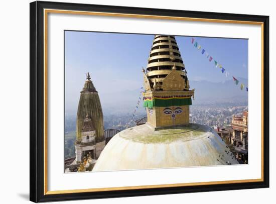 Swayambunath Stupa or Monkey Temple, Kathmandu, Nepal-Peter Adams-Framed Photographic Print