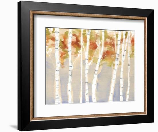 Swaying Birches II-Jennifer Goldberger-Framed Art Print